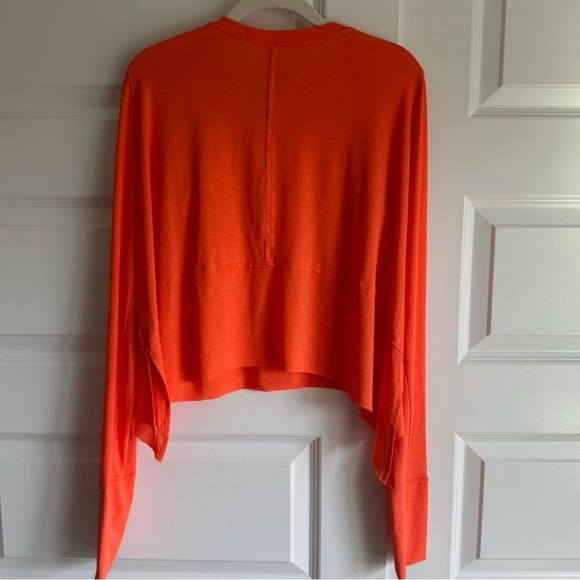 Free People Tempo Tee Long Sleeved Top In Orange - Picture 5 of 8